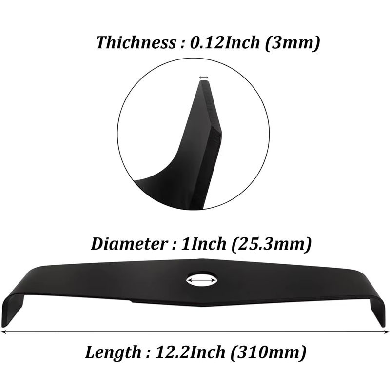 Ninth World 2T Universal Thicken Trimmer Klinge für Strimmer und Freischneider mit 2 Zähnen - Bild 2