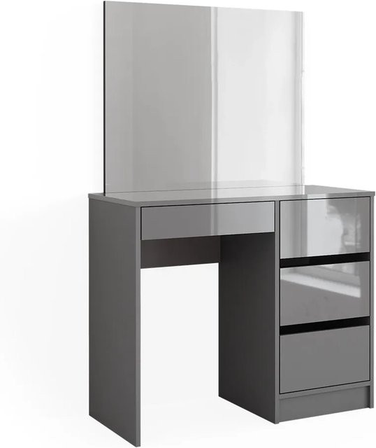 Vicco Schminktisch Sherry in Grau mit Spiegel und modernem Design, Breite: 90 cm, Tiefe: 40 cm, Höhe: 75 cm - Bild 1