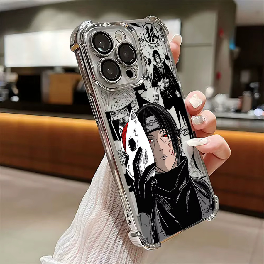 Stoßfeste Silikon Schutzhülle mit Japanischem Anime Uchiha Itachi Design für Google Pixel 8 7 10 9 Pro XL A 7A 8A 9A 10A Transparent - Bild 3