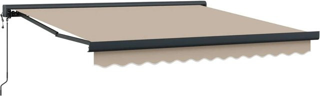 vidaXL Markise in Beige aus Polyester und Aluminium, B/T: 350 x 250 cm - Bild 1