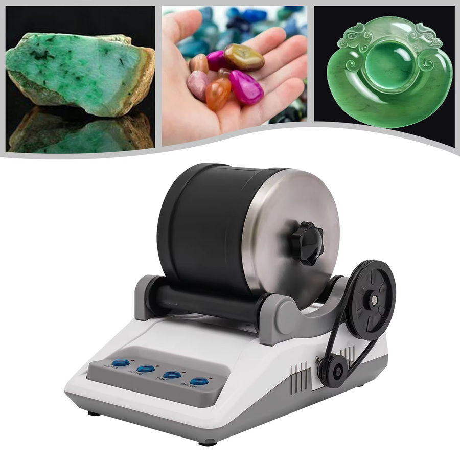 CNCEST Rock Tumbler Kit Steinpolierer-Set für Einsteiger mit 7-Tage-Timer, Weiß/Bunt/Mehrfarbig - Bild 2
