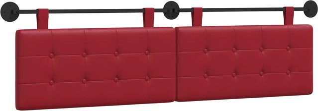 vidaXL Wandmontiertes Polsterpaneel aus Kunstleder in Rot, B/H: 190 x 55 cm - Bild 1