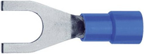 Klauke Gabelkabelschuh 1.50mm² bis 2.50mm² Teilisoliert Blau mit Loch-Ø 5.3mm - Bild 1