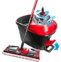 Vileda Ultramax 2in1 Turbo Bodenwischer Komplettset mit Teleskopstiel und Wringer in Rot - Bild 1