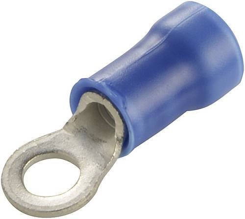 TE Connectivity 130102 Ringkabelschuh Blau, Teilisoliert, Messing, Loch-Ø: 5,3 mm, max. Querschnitt: 2,60 mm² - Bild 1