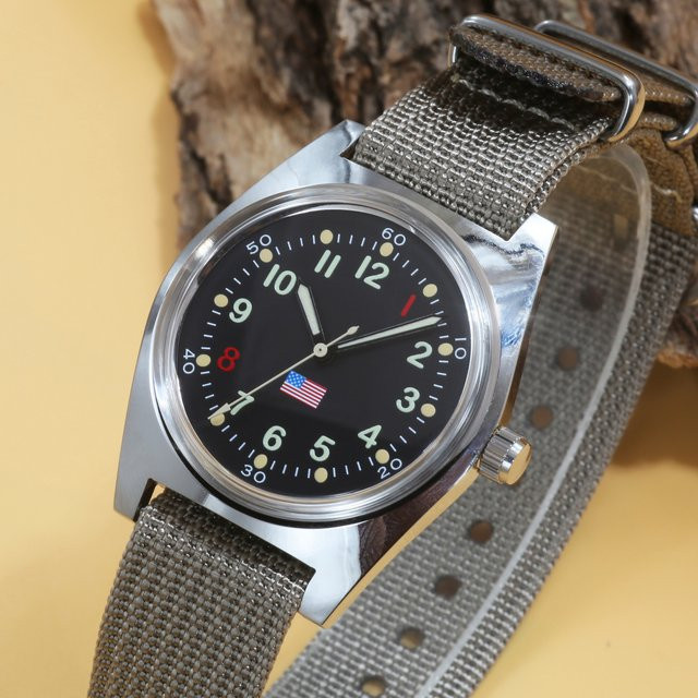 HEIMDALLR Armbanduhr, Handaufzug, Edelstahl, 36 mm, Herren, Schwarz - Bild 1