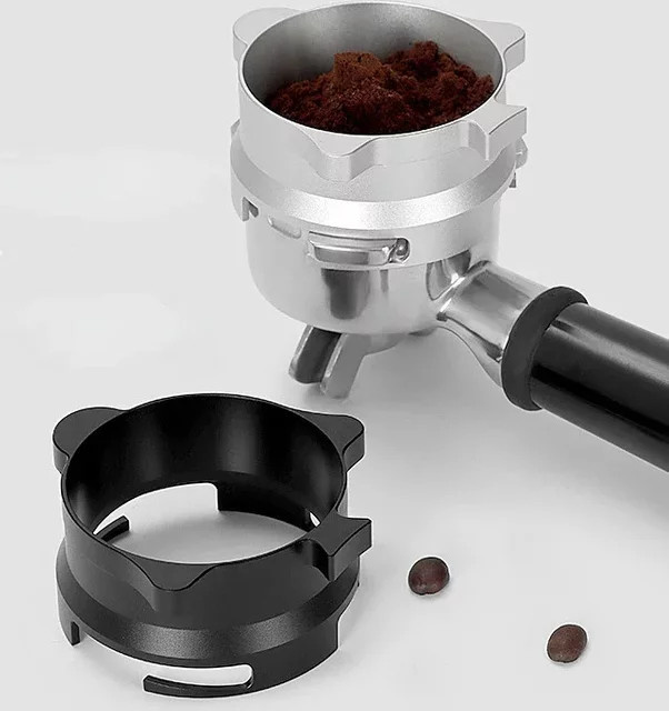 Sage Aluminium Kaffeedosierring für Breville Sage 8 Series Siebträger, 54 mm, Schwarz/Silber - Bild 1