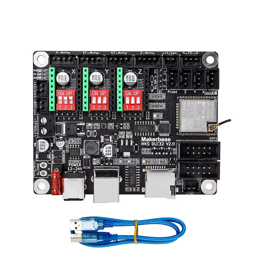 MKS DLC32 GRBL Controller ESP32 WIFI Laser CNC-Board mit TS24/TS35 Touchscreen für Lasergravurmaschinen in Schwarz - Bild 2