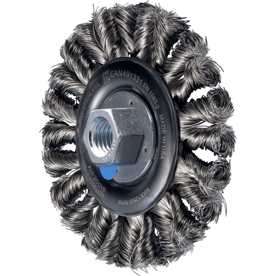 PFERD POS COMBITWIST Rundbürste gezopft RBG HD für Winkelschleifer, Edelstahl-Draht-Ø 0,35 mm, Durchmesser: 115 mm, Breite: 12 mm, M14 Gewinde - Bild 2