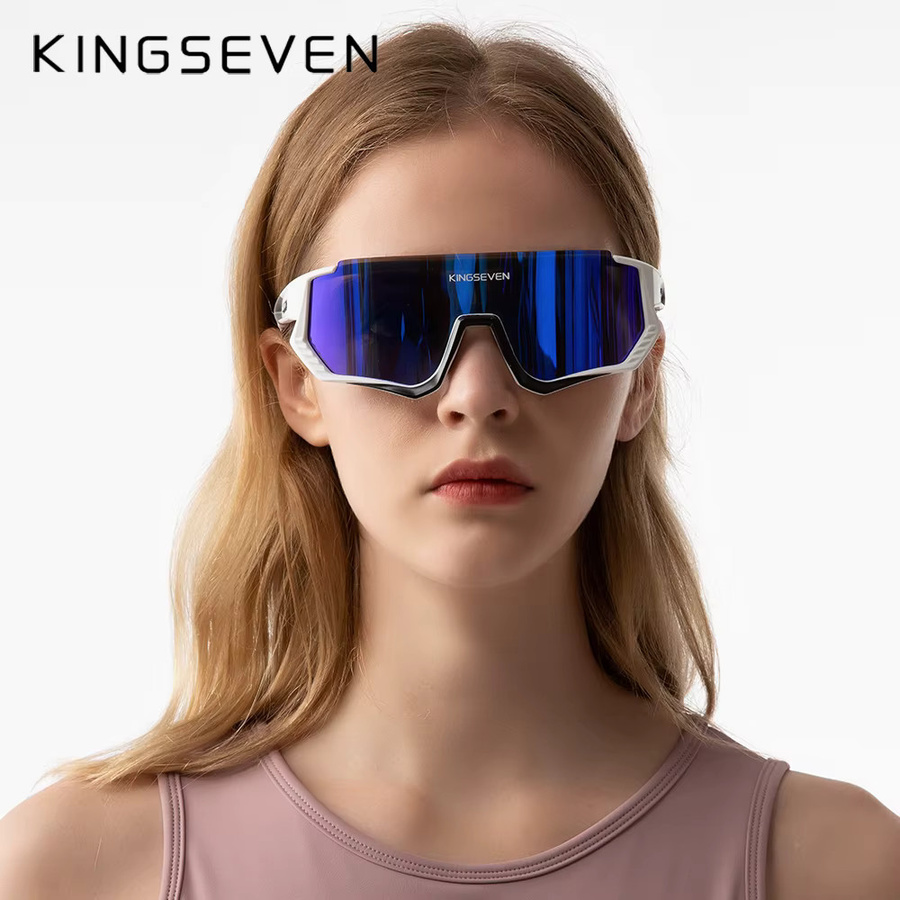 KINGSEVEN Sportsonnenbrille, polarisiert, Unisex, Vollrand - Bild 3