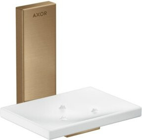Hansgrohe Axor Uni Rectangular Glas-Waschschale für Wandmontage in Weiß und Brushed Bronze - Bild 1