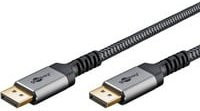 Goobay DisplayPort 2.1/2.0 Kabel in Schwarz und Grau für 16K @ 60Hz mit 80 Gbit/s - Bild 1