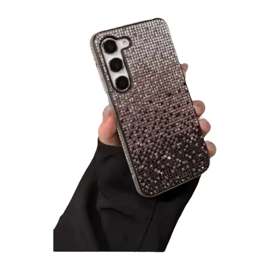 Luxuriöse Farbverlauf Handyhülle mit Volldiamant-Effekt für Samsung Galaxy S24 S25 S23 Ultra S21 S22 Plus Note 20 in Multicolour und Purple, glänzende und stoßfeste PC-Abdeckung - Bild 5