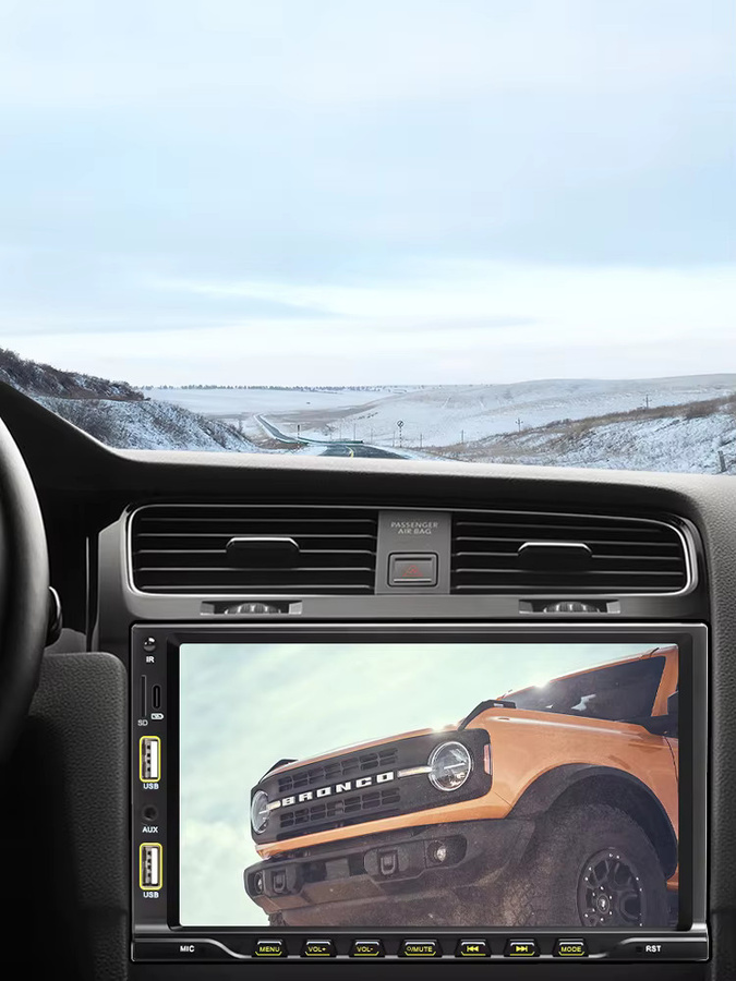 Hippcron 1Din MP5 Multimedia-Player mit 7 Zoll Touchscreen, Bluetooth, USB und FM Aux-Eingang in Schwarz - Bild 7