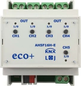 Lingg & Janke KNX Schaltaktor eco+ 5-fach 16A in Weiß AH5F16H-E - Bild 1