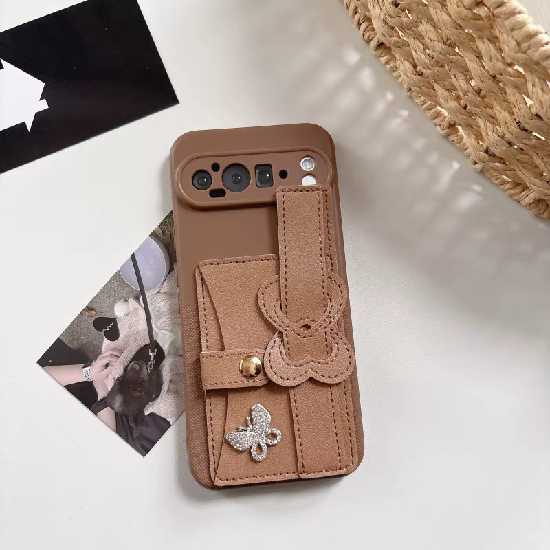 Silikon Handyhülle mit Handgelenkband und Flip Wallet Tasche für Motorola Moto Edge 70 60 50 Fusion 60S 40 NEO 50 Pro 60 Stylus E15 in Blau - Bild 4