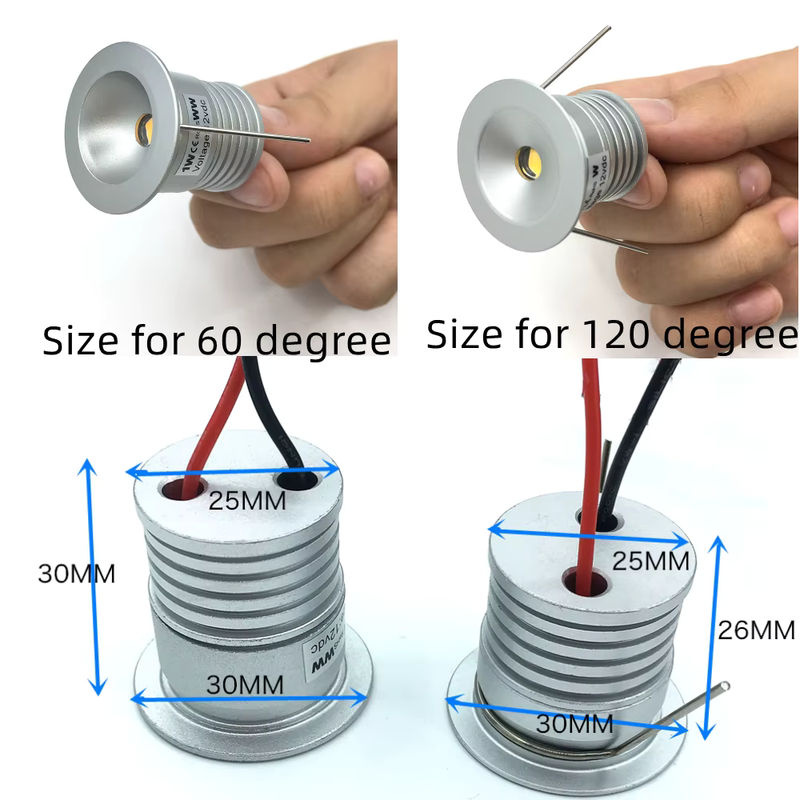 YELEDWAY Mini-LED-Einbaustrahler IP65 mit Fernbedienung, dimmbarer Decken-Downlight aus Aluminium, Farbe: Weiß, Durchmesser: 25 mm - Bild 4