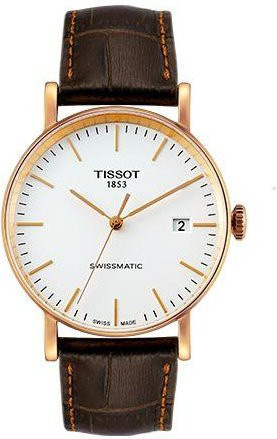 Tissot Armbanduhr Automatik, Edelstahl, Silber, Leder, Weiß, Herren - Bild 1