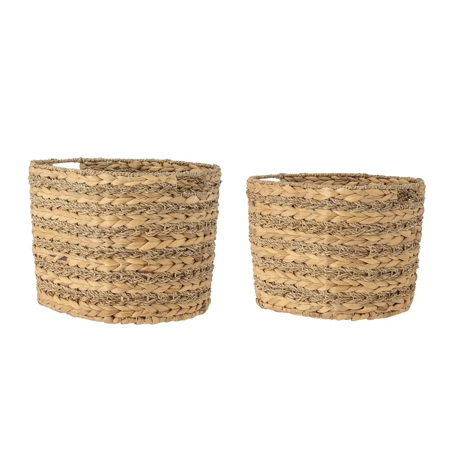 Bloomingville Korbset Indra aus Wasserhyazinthe in Natur - 2er Set - Bild 1
