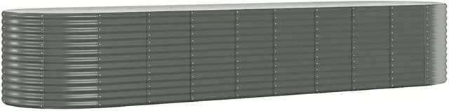 Furnicato Hochbeet aus verzinktem Stahl in Grau, B/T/H: 396 x 100 x 68 cm - Bild 1