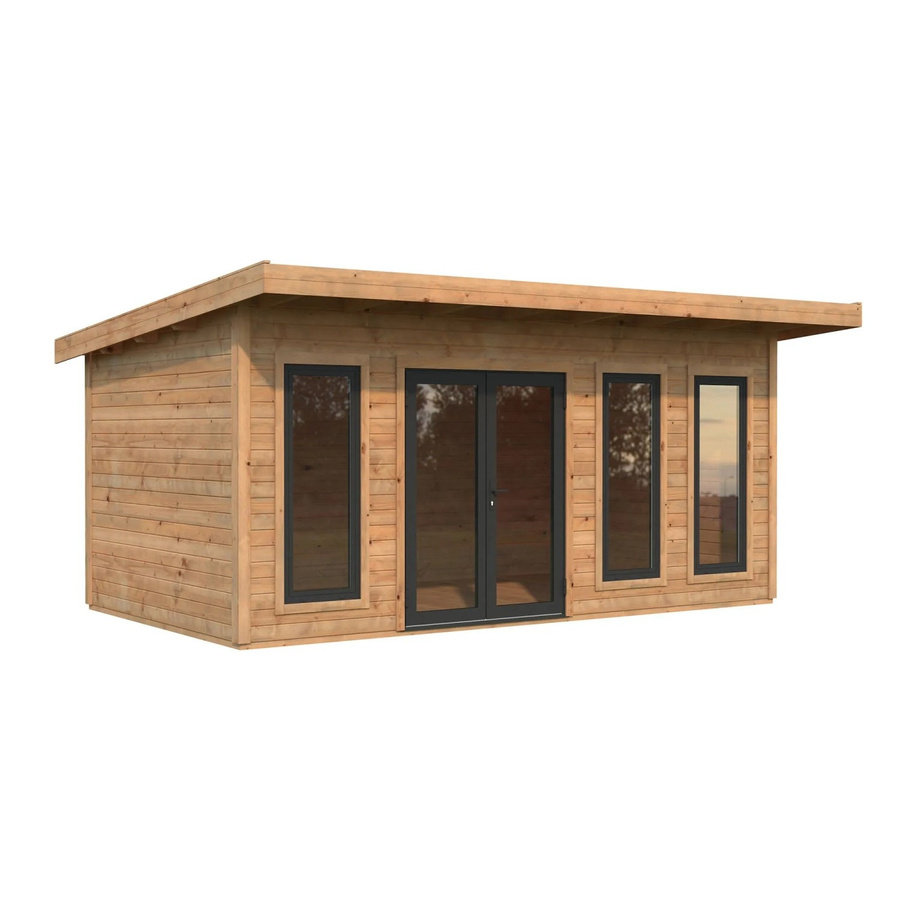 Palmako Holz-Gartenhaus Aurelia Pultdach in Braun mit modernem Design, B/T: 530 x 300 cm - Bild 2