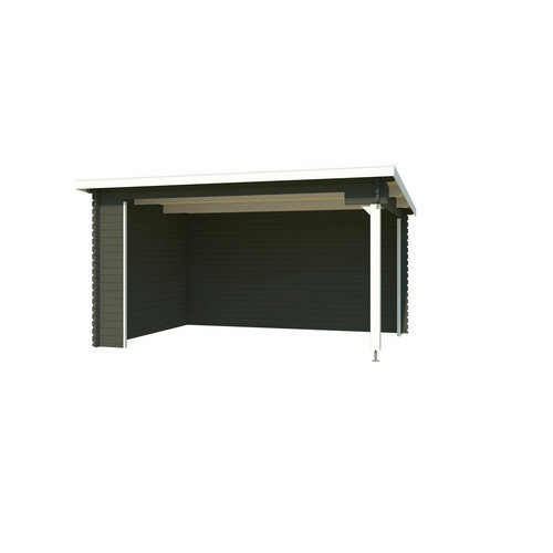 Lasita Gartenhaus Columbus Flachdach grüngrau lasiert B/H/T: 465 x 245,1 x 349 cm - Bild 3