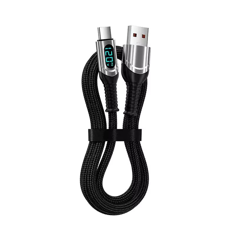 VBVC PD120W USB-C Datenkabel 6A mit Digitalanzeige in Rot für iPhone 15 16 17 Pro Max Xiaomi Samsung - Bild 7