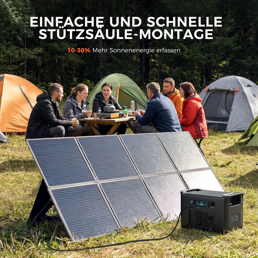 CTOLITY Faltbares ETFE Solarpanel Tragbares Solarladegerät für Solargenerator Camping Wohnmobil und Autarkes Leben - Bild 5