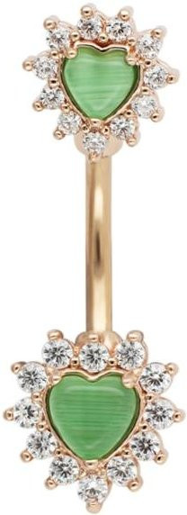 JHJT Bauchnabelring, Edelstahl, Herzform, Roségold, Damen - Bild 1
