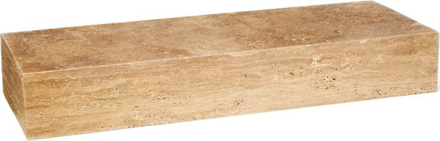 Eurostone Blockstufe Travertin Noce in Beige, 5 Seiten geschliffen und getrommelt, B/T/H: 100 x 35 x 15 cm - Bild 1