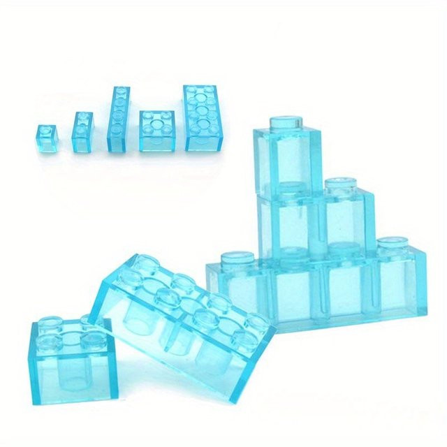 DIY Bausteine Teile, Transparent Blau, 70-teiliges Set, Zubehör - Bild 1