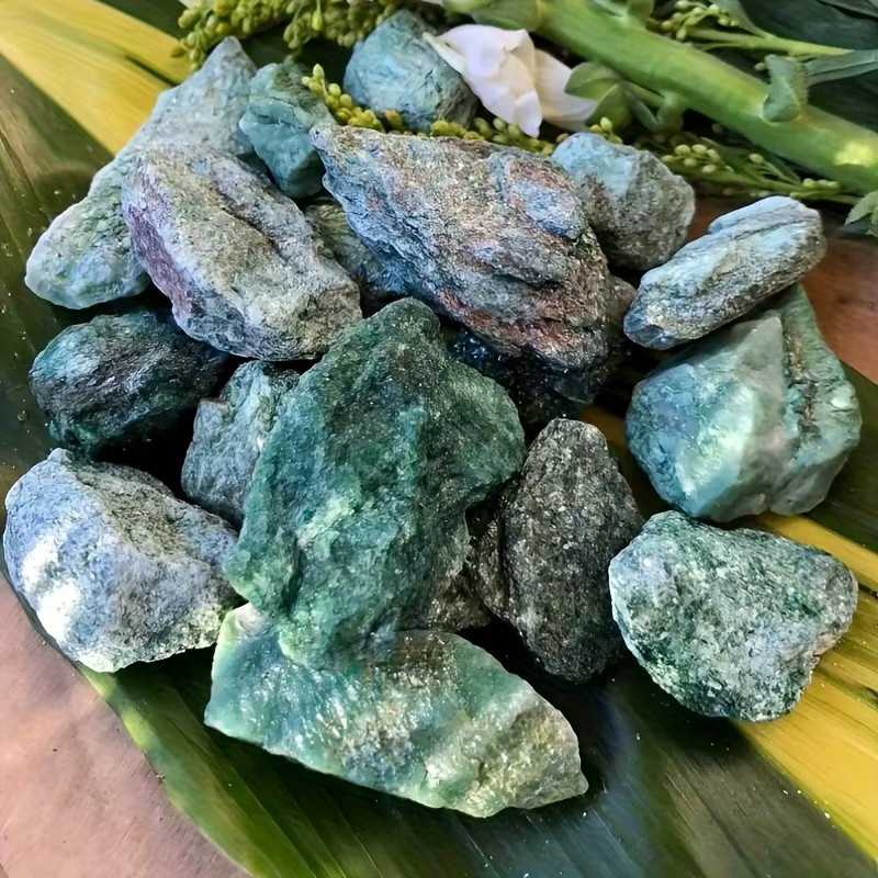 CrystalHola Grüner Glimmer-Rohstein, unpolierter grüner Kristall als Dekoration, 1 Beutel - Bild 2