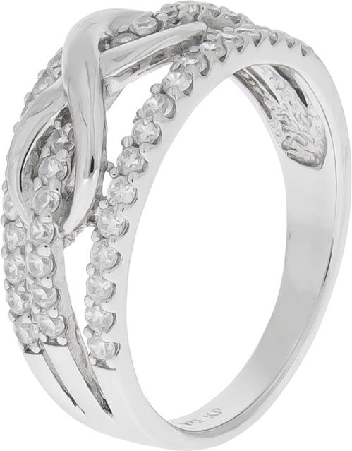 Zeeme Ring 925 Silber, rhodiniert, Zirkonia, Unendlichkeitssymbol, Damen - Bild 1