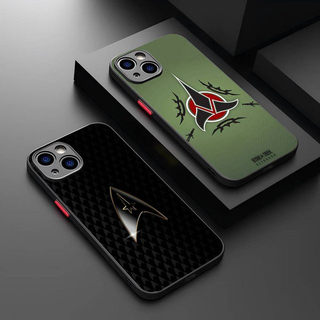 S-Star T-Trek Stoßfeste Matte Handyhülle für iPhone 11 12 13 14 15 16 Pro Max und XS Max - Bild 1