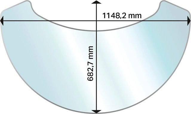 Aduro Glasbodenplatte Ellipse für Aduro 15 Serie in Transparent - Bild 1