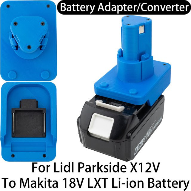 Batterieadapter-Konverter für Parkside X12V Li-Ion-Werkzeuge auf Makita 18V LXT Li-Ion-Batterie, Zubehör für Elektrowerkzeuge - Bild 1