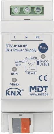MDT Busspannungsversorgung REG STV-0160.02, 2TE, 160mA, Weiß - Bild 1