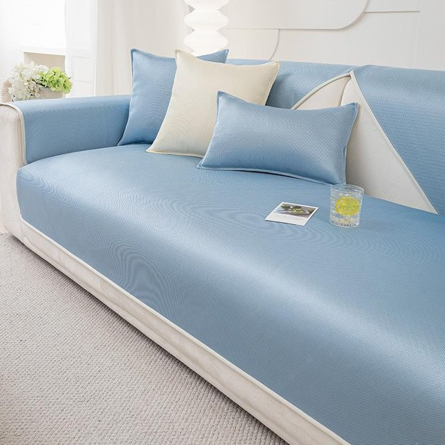 BC-Warm Home Sommer Sofabezug aus Ice Silk, rutschfest und waschbar, B/H: 90 x 210 cm - Bild 1
