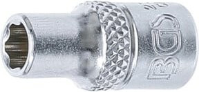 BGS Super Lock Steckschlüssel-Einsatz aus Edelstahl, Farbe Silber, Antrieb Innenvierkant 6,3 mm (1/4 Zoll), Schlüsselweite 5,5 mm - Bild 1