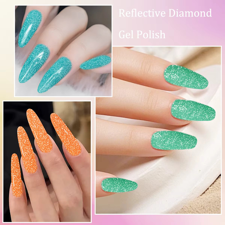 Faandin Crushed Diamond Gel-Nagellack, 3er-Set, glänzend - Bild 5