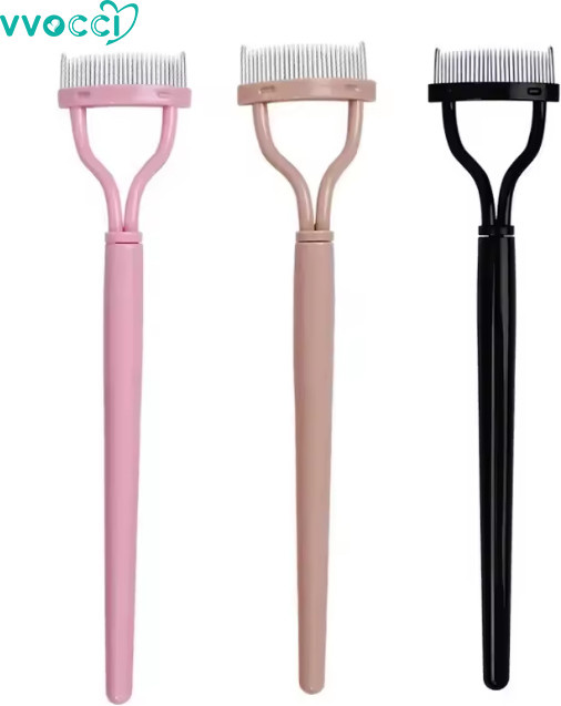 vvocci Wimpernzange und Wimperntrennkamm aus Edelstahl, Unisex - Bild 1