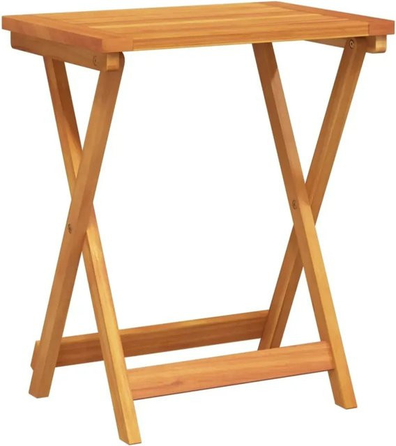 vidaXL Klappbarer Gartentisch aus Massivholz Akazie in Braun, B/T/H: 50 x 36 x 60 cm - Bild 1