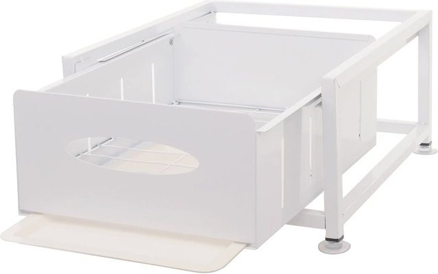 MCW Schrankschublade N51 mit Tablett ausziehbar aus Metall in Weiß, H: 18,5 cm, B: 34 cm, T: 42 cm - Bild 1