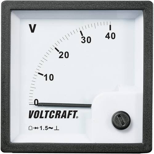 Voltcraft AM-72x72/40V Analog-Einbaumessgerät mit Drehspule in Weiß - Bild 1