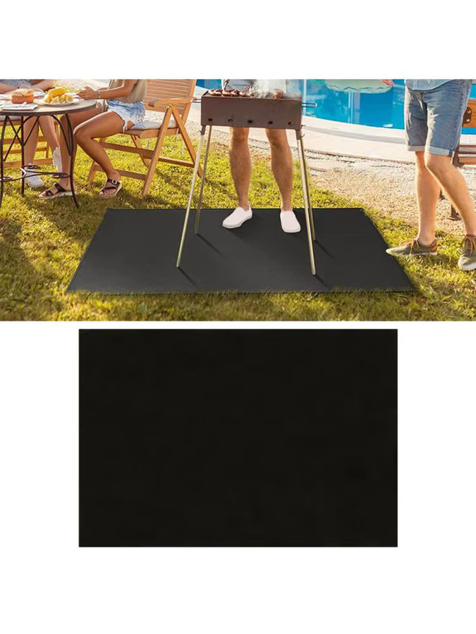 MagiDeal Feuerfeste Matte in Schwarz zum Schutz von Rasen und Boden für Feuerstellen und Grillpartys - Bild 7