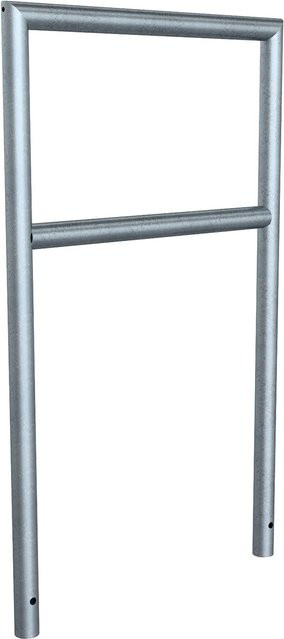 Schake Anlehnbügel aus Stahl, feuerverzinkt, Farbe Silber, Durchmesser: 48 mm, Länge: 700 mm - Bild 1