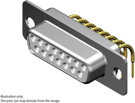 Molex D-SUB Steckverbinder 1731090698 mit 9 Lötpins in Weiß und Silber - Bild 1