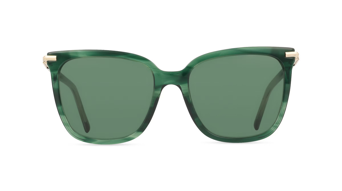 Ferragamo SF2037S Sonnenbrille Butterfly, Vollrand, Acetat, grün, Damen - Bild 1