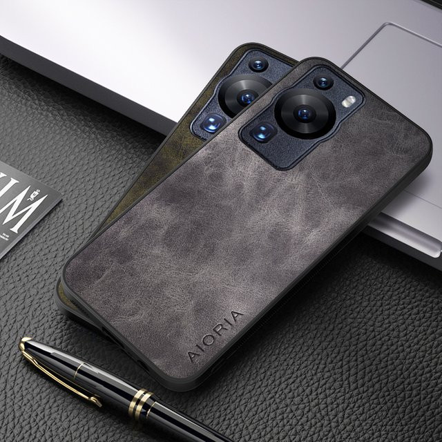 Luxus Handyhülle aus PU-Leder für Huawei P60 Pro, P50 Pro, P40 Pro, P30 Pro und Lite in Braun - Bild 1