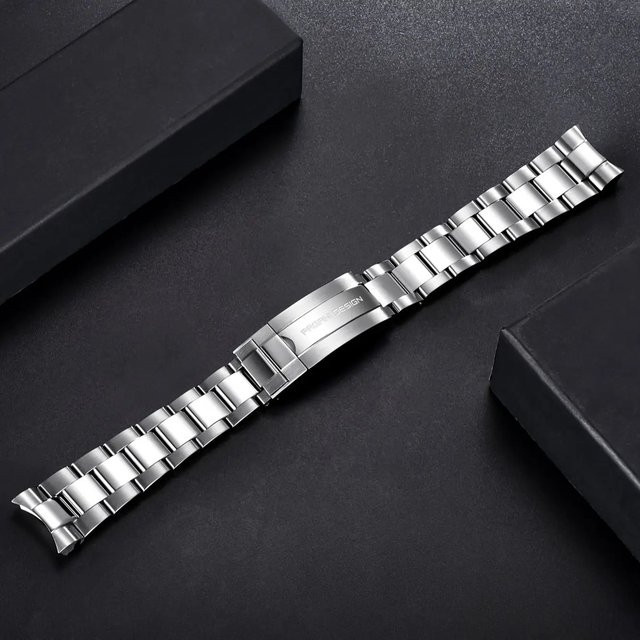 Pagani Design Uhrenarmband Jubilee, Edelstahl, Silber, 20 mm, Unisex - Bild 1